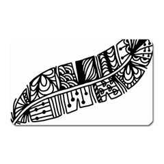 Feather Zentangle Magnet (rectangular) by CraftyLittleNodes