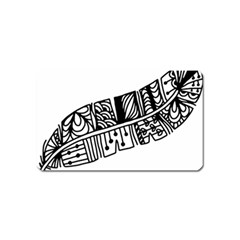 Feather Zentangle Magnet (name Card) by CraftyLittleNodes