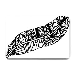 Feather Zentangle Small Doormat  by CraftyLittleNodes