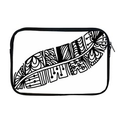 Feather Zentangle Apple Macbook Pro 17  Zipper Case by CraftyLittleNodes