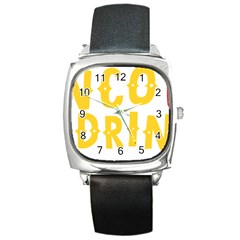 Cinco De Drinko Square Metal Watch by CraftyLittleNodes