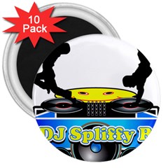 Dj Logo Transparent 3  Magnets (10 Pack)  by Acid909