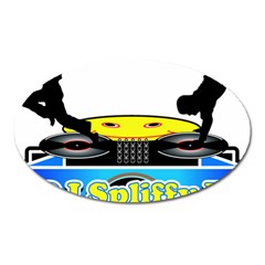 Dj Logo Transparent Oval Magnet by Acid909