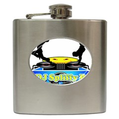 Dj Logo Transparent Hip Flask (6 Oz) by Acid909