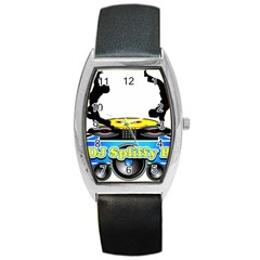 Dj Logo Transparent Barrel Style Metal Watch by Acid909