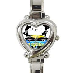 Dj Logo Transparent Heart Italian Charm Watch by Acid909