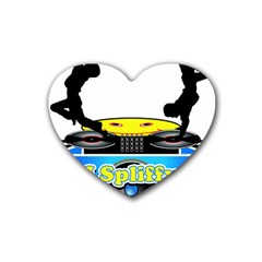 Dj Logo Transparent Rubber Coaster (heart)  by Acid909