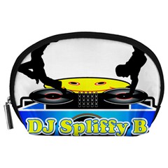 Dj Logo Transparent Accessory Pouches (large)  by Acid909