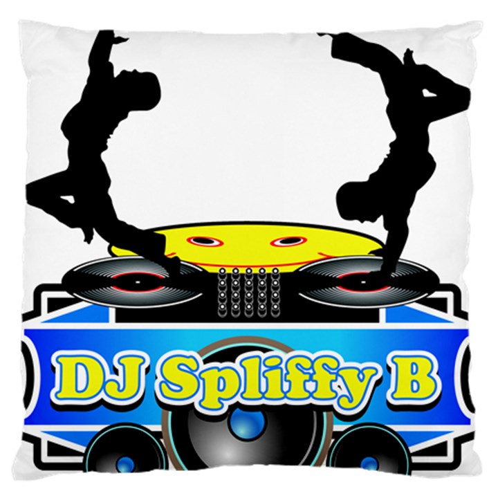 Dj Logo Transparent Large Flano Cushion Case (Two Sides)