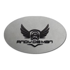 Andy Da Man 3d Grey Oval Magnet by Acid909