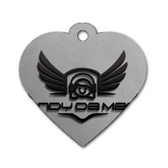 Andy Da Man 3d Grey Dog Tag Heart (one Side) by Acid909