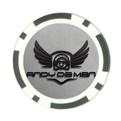 Andy Da Man 3D Grey Poker Chip Card Guard