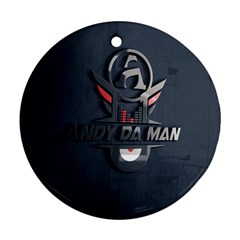 Andy Da Man 3d Dark Ornament (round)