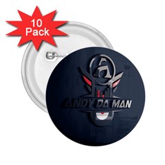 Andy Da Man 3d Dark 2 25  Buttons (10 Pack)  by Acid909