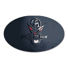 Andy Da Man 3d Dark Oval Magnet by Acid909