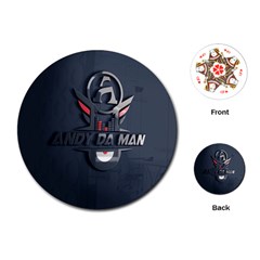 Andy Da Man 3d Dark Playing Cards (round)  by Acid909