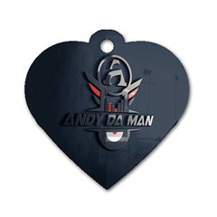 Andy Da Man 3d Dark Dog Tag Heart (one Side) by Acid909