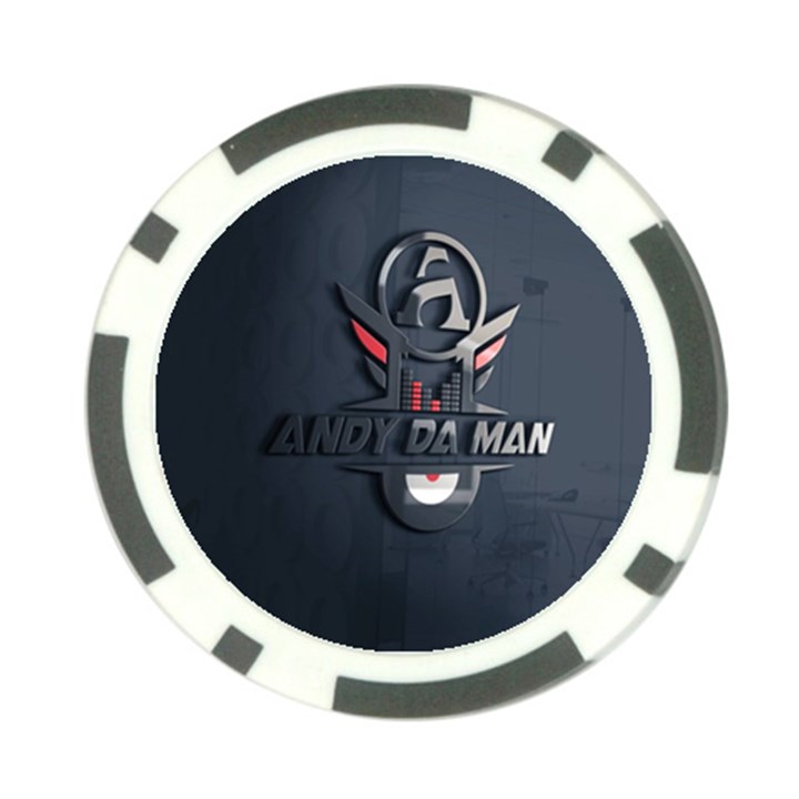 Andy Da Man 3D Dark Poker Chip Card Guard