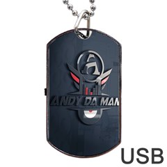 Andy Da Man 3d Dark Dog Tag Usb Flash (two Sides) by Acid909