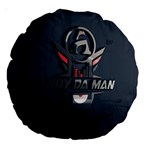 Andy Da Man 3D Dark Large 18  Premium Round Cushions Front