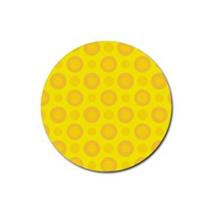 Cheese Background Rubber Coaster (round)  by berwies