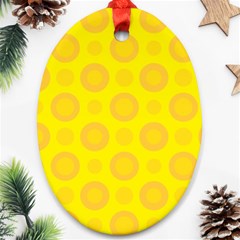 Cheese Background Oval Ornament (two Sides) by berwies