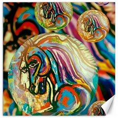 Abstract Horses Canvas 12  X 12   by KAllan