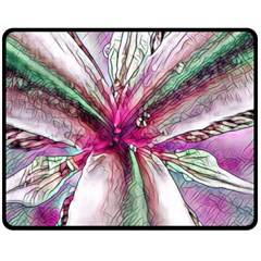 Flower Purple Haze Fleece Blanket (medium)  by KAllan