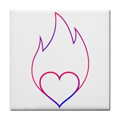 Heart Flame Logo Emblem Tile Coasters by Nexatart