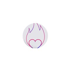 Heart Flame Logo Emblem 1  Mini Buttons by Nexatart