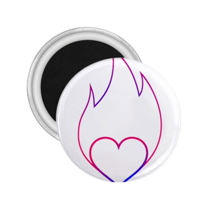 Heart Flame Logo Emblem 2.25  Magnets