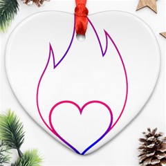 Heart Flame Logo Emblem Ornament (heart) by Nexatart