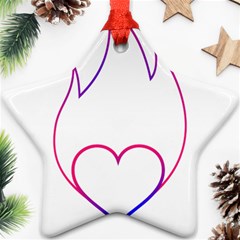 Heart Flame Logo Emblem Ornament (star) by Nexatart