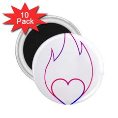 Heart Flame Logo Emblem 2 25  Magnets (10 Pack)  by Nexatart