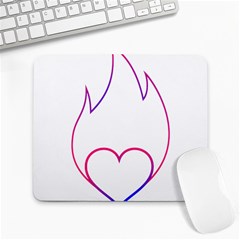 Heart Flame Logo Emblem Large Mousepads by Nexatart