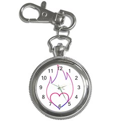 Heart Flame Logo Emblem Key Chain Watches by Nexatart