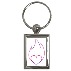 Heart Flame Logo Emblem Key Chains (rectangle)  by Nexatart