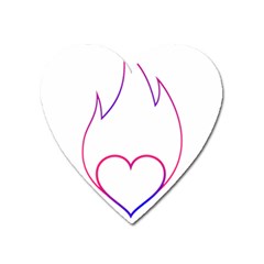 Heart Flame Logo Emblem Heart Magnet by Nexatart