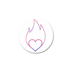 Heart Flame Logo Emblem Golf Ball Marker by Nexatart