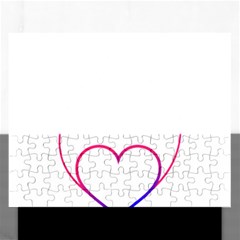 Heart Flame Logo Emblem Rectangular Jigsaw Puzzl by Nexatart