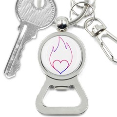 Heart Flame Logo Emblem Button Necklaces by Nexatart