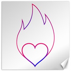 Heart Flame Logo Emblem Canvas 20  X 20   by Nexatart