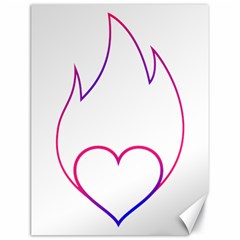 Heart Flame Logo Emblem Canvas 18  X 24   by Nexatart