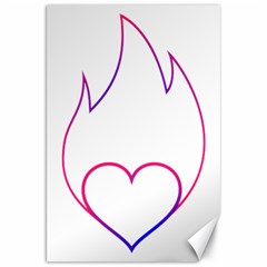 Heart Flame Logo Emblem Canvas 20  X 30   by Nexatart