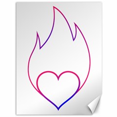 Heart Flame Logo Emblem Canvas 36  X 48   by Nexatart