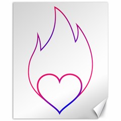 Heart Flame Logo Emblem Canvas 11  X 14   by Nexatart