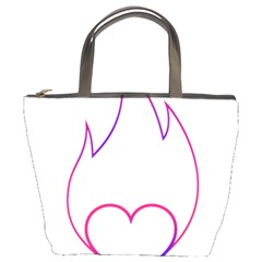 Heart Flame Logo Emblem Bucket Bags by Nexatart