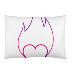 Heart Flame Logo Emblem Pillow Case by Nexatart