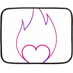 Heart Flame Logo Emblem Double Sided Fleece Blanket (mini)  by Nexatart