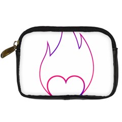 Heart Flame Logo Emblem Digital Camera Cases by Nexatart